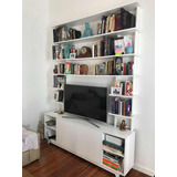 Mueble Tv- Biblioteca A Medida En Melamina O Laqueado