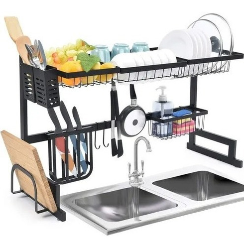 Organizador Escurreplatos Kitchen Rack Acero Sobre Bacha