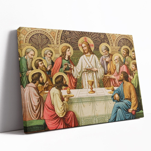 Cuadros Religiosos Ultima Cena Jesús Lienzografia 70x52cm