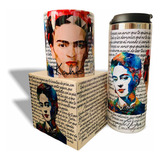 Termo + Taza Frida Kahlo Personalizado Color Blanco