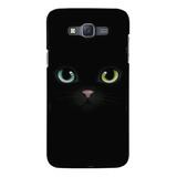 Funda Protector Rudo Para Samsung Galaxy Gato Negro Ojos