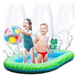 Piscina Inflable Con Aspersor De Rana Para Niños Pequeños