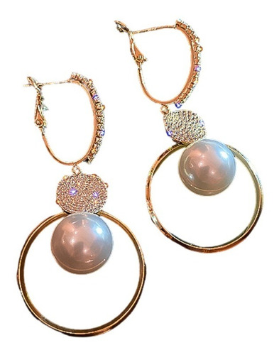 Pendientes Brillantes De Jewelry N Fashion, Con Perlas Grand