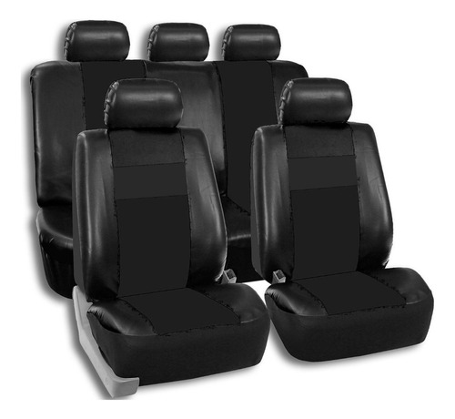 Funda Cubre Asiento Auto Eco Cuero Easy Negra Dinamic