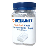 Plug Rj45 Cat 5e Intellinet Multifilar Utp Bote 100 Piezas