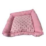 Cama Pet Bóia Quadrada G Rosa Claro Coroa Rainha Pet Comfort