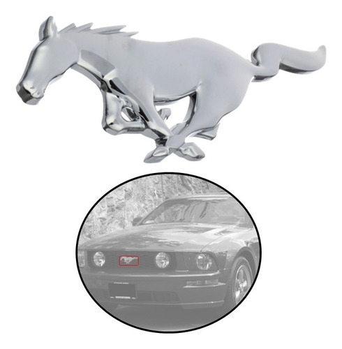 Emblema Delantero Para Parrilla Mustang 2005-2009 Cromado