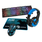 Kit Gamer 4x1 Teclado Mouse Fone Mouse Pad ELG Warzone