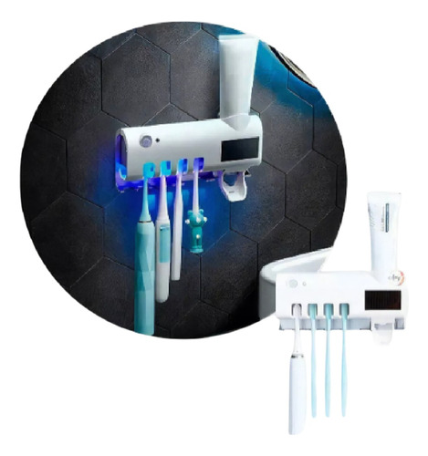 Soporte Cepillos De Dientes Dispensador Crema Dental Uv Ecuv