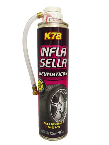 Infla Sella Repara Pinchadura Neumatico Auto Moto 4x4 K78