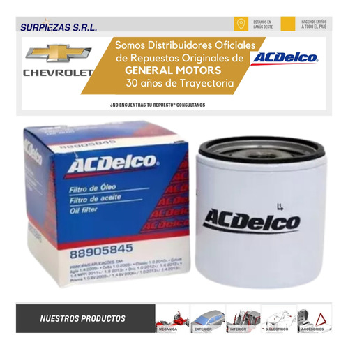 Kit Filtros + Aceite Acdelco Sinte Chevrolet Onix / Prisma Foto 3