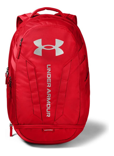 Mochila Impermeable Under Armour, Hustle 5.0, Rojo/plateado