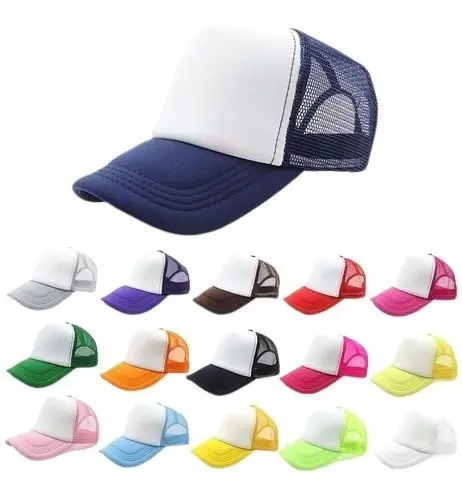 Gorra Lisa De Esponja Y Malla Para Sublimar Mayoreo 20 Pzas.