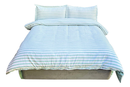 Duvet Estampado Franjas Verde Doble