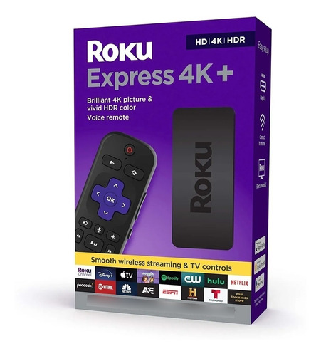 Roku Express 4k+ 3941 De Voz 4k Negro