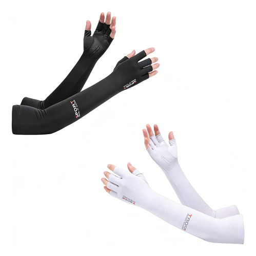 Mangas Protectoras Uv Mangas Para Sol Con Guante Medio Dedos