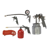 Kit Set Compresor Aire 5 Piezas Pistola Pintar Amx