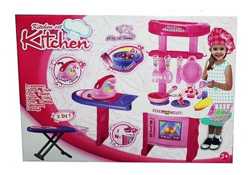 Cocina Infantil Luz Sonid Niña Kitchen Mesa Planchar 018-23