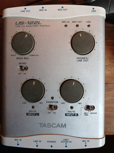 Placa De Sonido Tascam Us-122l