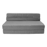 Sofa Cama Queen Size Cozy Plegable | Memory Foam Home Color Gris Claro