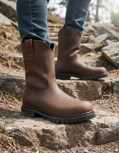 Bota Rodeo Vaquera Hombre Clásicas Casquillo Piel Roble 864