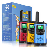 Walkie Talkies Para Niños, Paquete De 3, 22 Canales, Radio D