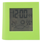 Reloj Despertador De Temperatura Y Humedad Con Batería Solar