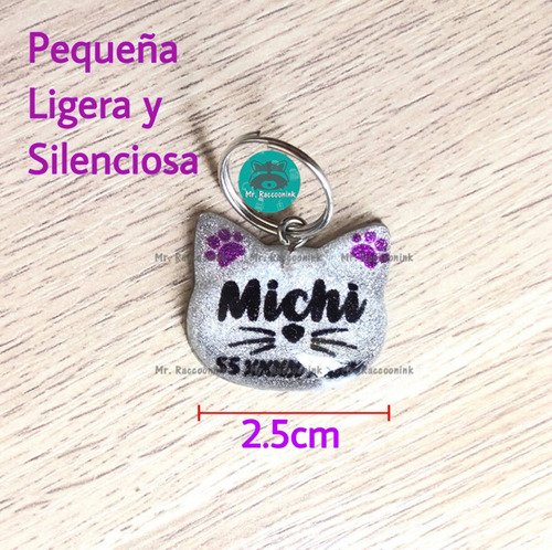 Placa Personalizada Gato Plaquita Identificación Mascotas