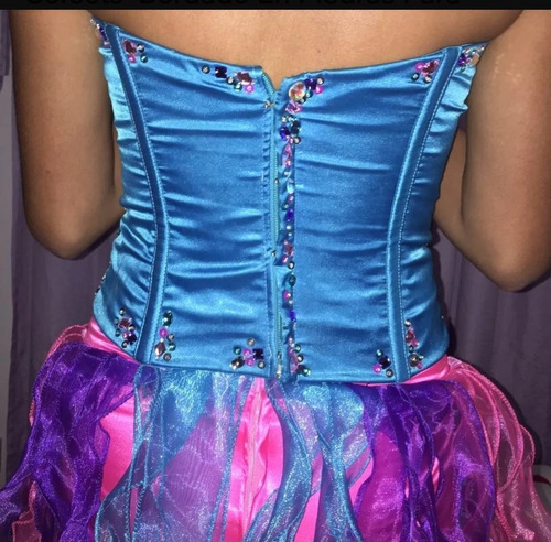 Vestido Corsets  Bordado En Piedras Para Fiesta De 15