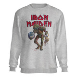 Buzo Gris Iron Maiden Rock Metal Frisa Ini