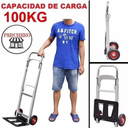 Carro Plegable De Carga Aluminio Tipo Yegua 100 Kilos