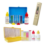 Kit Analizador De Cloro Y Ph Para Agua Y Dureza +pluma Tds