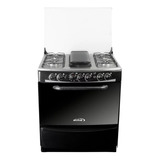 Estufa De Piso Con Horno Abba 6 Pts Gn Negro Rg 802-4n N Gt