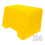 4 Regatones Plasticos Caño 100x50 Mm  Para Maquinas Gimnasia