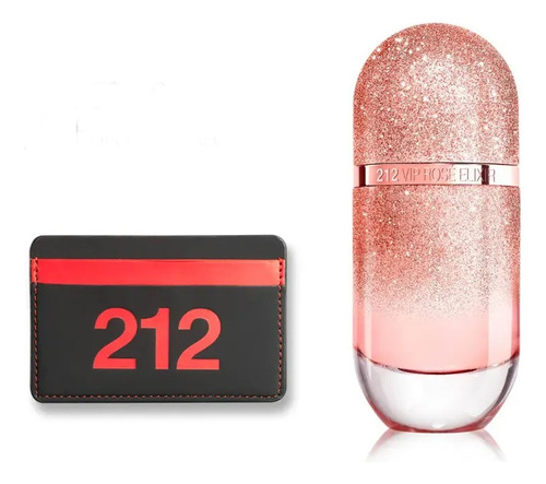 Kit Perfume Mujer Carolina Herrera 212 Vip Rosé Elixir Edp 5