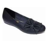 Zapato Dama Balerina Negra Juvenil Casual