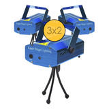 Set 3x2 Laser Proyector Luces Multipunto Audiorítmico