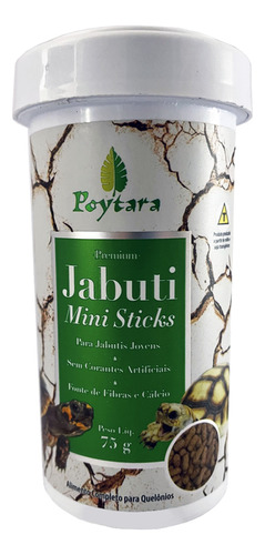Nova Ração Para Quelônios Poytara Jabuti Mini Sticks 75g