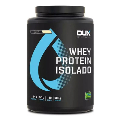 Whey Protein Isolado Dux Nutrition - Pote 900g Sabor Baunilha | Frete grátis