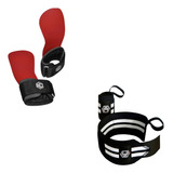 Kit Crossfit Grip Luva Red Nc Extreme Luva + Munhequeira