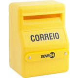 Caixa De Correio Correspondência Plástico Pvc 25x18x14cm Cor Amarelo