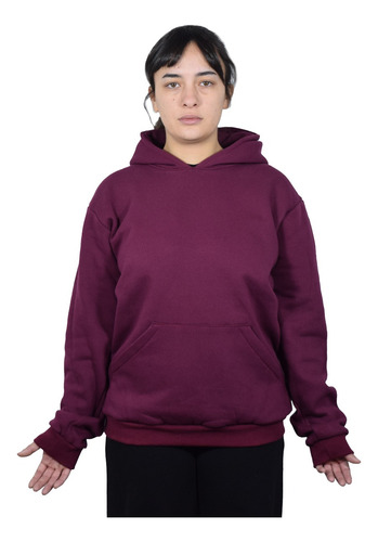 Buzo Canguro Capucha Colores Liso Hoodie Frisa Hombre Mujer