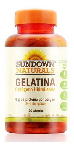 Sundown Naturals Gelatina Colágeno Hidrolisado 100 Cápsulas