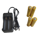 Kit Carregador Duplo+4 Baterias 18650 3,7/4,2v 8800mah