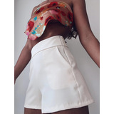 Short De Crepe Sastrero Con Bolsillos Kira