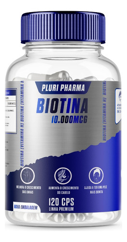 Biotina 10.000mcg 120 Capsulas Sabor N/a