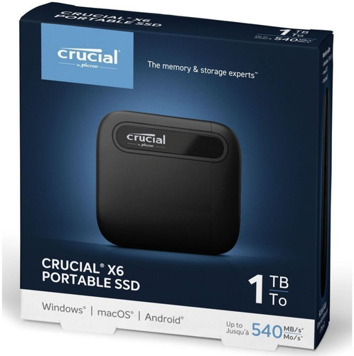 Ssd Externo 1tb Usb C 3.2 540mb/s Leit X6 Series Crucial