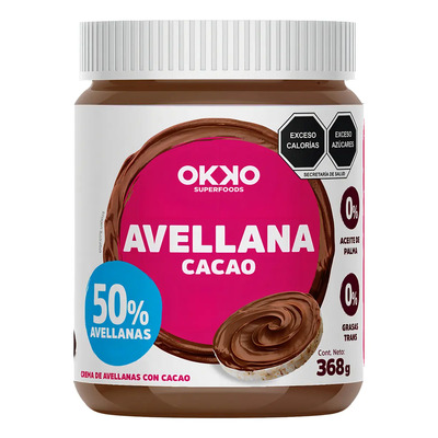 Crema De Avellana Con Cacao 368 G Okko