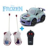 Carro Controle Remoto Snow Machine Azul Walkie Talkie Frozen