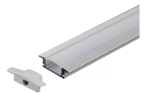 Perfil Embutido 24mm Aluminio Para Fita Led 2 Metros